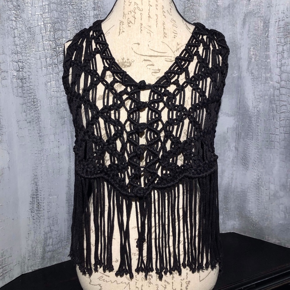 BOHO VEST Festival Crochet Beach Rodeo vin…